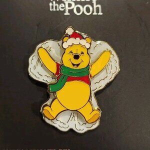 Loungefly Disney Winnie the Pooh Snow Angel Pooh Bear Moving Arms Enamel Pin
